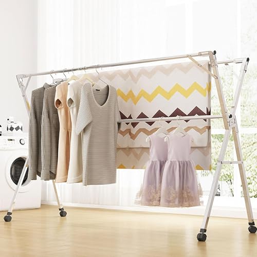 Séchoir à linge extensible réglable et étendoir pliable 240cm