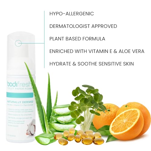 toilet paper foam liquid wet wipe  plant-based eco friendly flushable wet wipe alternative with aloe amp vitamin e 17 fl oz pack of 3 unscented