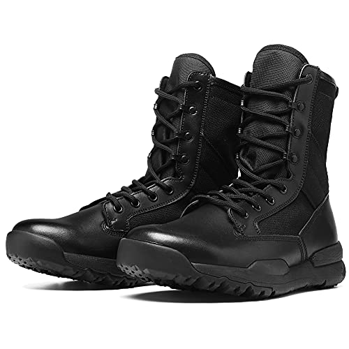 IODSON Mens'Lightweight Combat Boots Military Tactical Army Shoes (10.5 (D) M US, Black) - Thumbnail 3