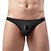 Mens Lingerie Sexy Underwear For Straight Men Mens Underwear Fashion Sexy Adult Low Rise Men's Open Hip Polyester (Black, M)