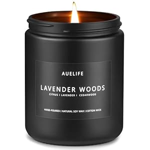 Scented Candles for Men | Lavender & Wood Scented Candle – Candle for Men, Men Candles for Home Scented, Candle Gifts for Him/Friend, Aromatherapy Candle in Black Jar
