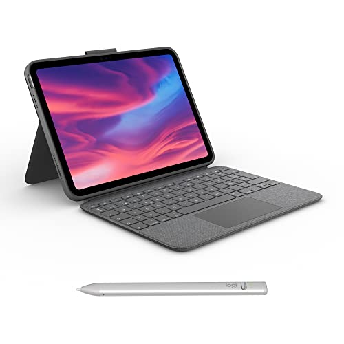 Funda Logitech Combo Touch con teclado para iPad y lápiz Crayon para estudiar y teletrabajar