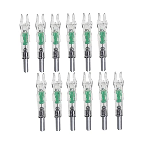 Whyzsjnclg Encoches Lumineuses pour flèches, encoches de flèche LED en Plastique, tir à l'arc Lumineux, Queue d'arc de flèche éclairée, 12 pièces, Couleur aléatoire