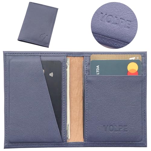 VOLPE Slim Wallet Genuine Leather for Men and Women (Blue)4