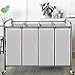 STORAGEIDEAS Laundry Sorter Hamper with Wheels, Heavy-Duty Laundry Sorter Rolling Cart, Lockable Wheels and Removable Bags, 4 Sections, Grey