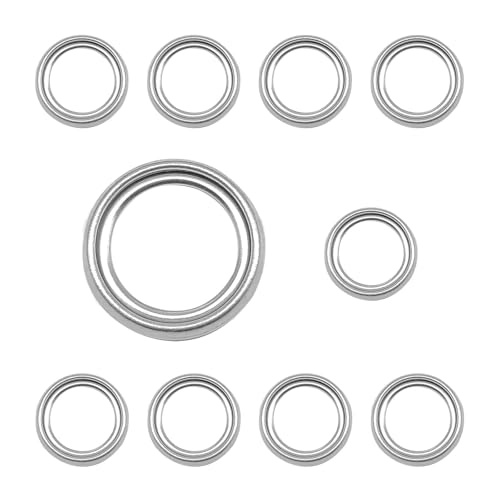 Image of 10PCS Transmission Drain Plug Gasket, Compatible with Lexus GX460 IS250 IS350 Toyota 4Runner Tacoma Tundra, Oil Drain Plug Steel Crush Gasket Replace 35178-30010