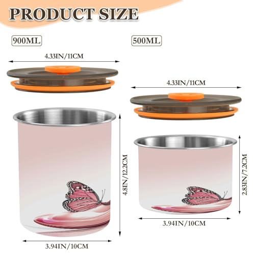 Envase de acero inoxidable para café ATTX 500 ml rosa elegante miniatura 2