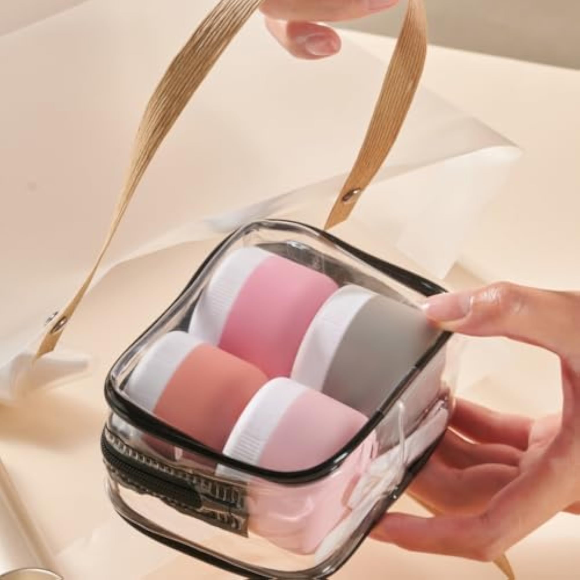 Travel Silicone Cream Jars with Spatula Tool, TSA Approved