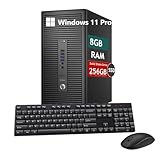 HP ProDesk 600 G2 Mini Tower Desktop Computers PC, Pentium Dual-Core G4400, 3.3GHz, 8GB RAM, 256GB SSD, WiFi, BT, VGA, Display Port, Windows 11 Pro(Renewed)