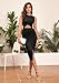 oten Women's Casual Sleeveless Cutout Side Slit Crew Neck Ribbed Knit Party Bodycon Midi Dresses Black Medium