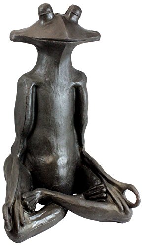 Emsco Group 92510 Yoga Frog Statue – Natural Appearance – Made of Resin – Lightweight – 21” Height Garden, BRONZE #1