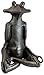 Emsco Group 92510 Yoga Frog Statue ? Natural Appearance ? Made of Resin ? Lightweight ? 21? Height Garden, BRONZE