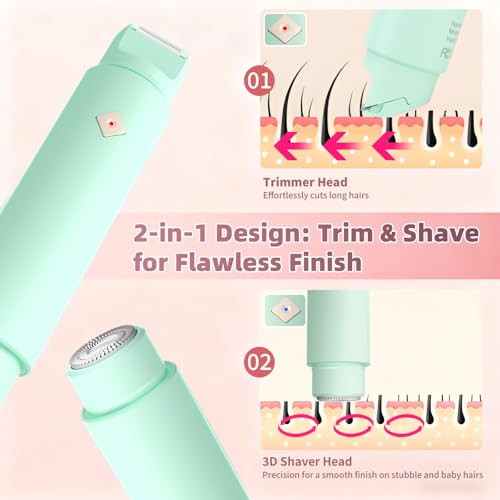 Afeitadora de bikini de doble cabeza 2 en 1 recargable para mujer 4