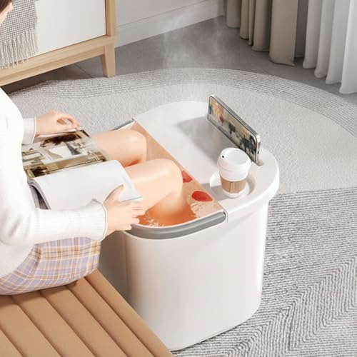 Lavabo para remojo de pies con masajeador manual y tapa térmica de alta capacidad 5