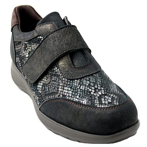 Chaussures pied diabétique larges et souples avec semelle amovible Pinosos 7932 gris 40