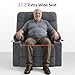 MCombo Dual Motor Power Lift Recliner Chair with Massage and Dual Heating for Elderly, Lay-Flat for Sleeping, Extra Wide for Big and Tall, Fabric R7070 (Grey)