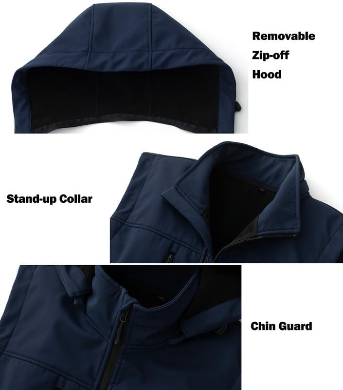 GGleaf Men's Softshell Vest Windproof Lightweight Golf Vest Outerwear with Pockets, Sleeveless Jacket for Sports - Image 6
