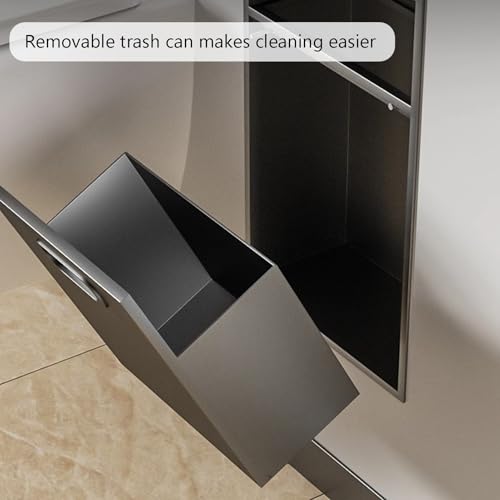 Nizer peu encombrant étagère de salle de bain grise en acier inoxydable durable