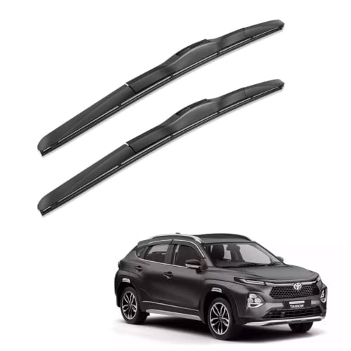 Image of Oshotto Frameless (O.E.M Type) Wiper Blades Compatible with Toyota Taisor (22 inch / 16 inch)