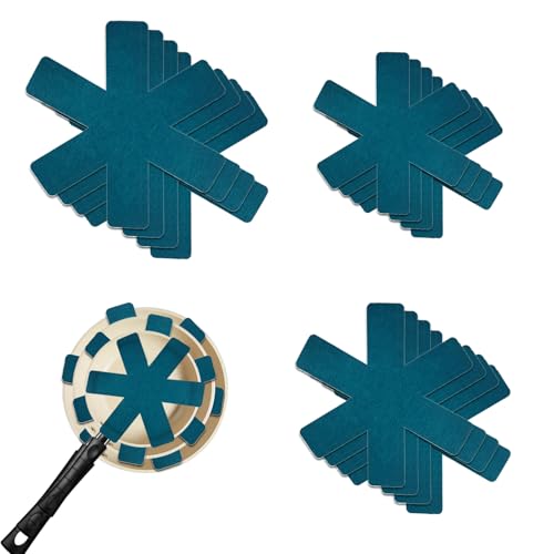 Protection Casseroles et Protège-Poêle, ZoneYan 12 Pièces Protection Casserole Feutre, Protege Poele avec 3 Tailles Différentes(38/35/26 cm), Anti Rayures...