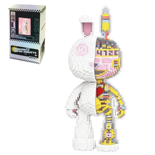 LQPFBSM Animal Mechanical Rabbit Micro Mini Building Blocks Sets with