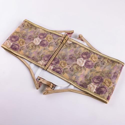 Image of Scarlet Darkness Corset Belt for Women Floral Lace Up Boned Underbust Corset Waist Belts
