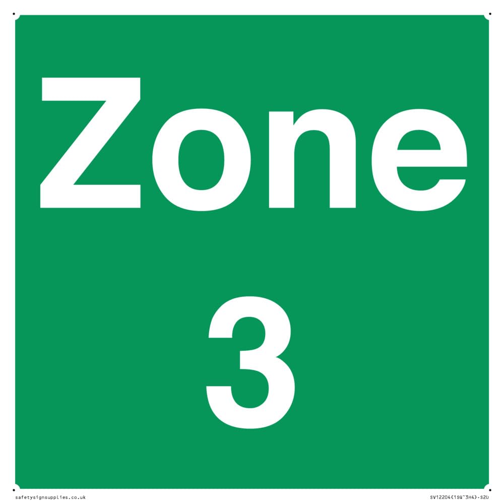 Zone 3 Sign - 200x200mm - S20