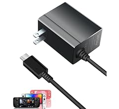 Switch Charger for Nintendo,45W AC Power Supply Adapter Compatible with Switch Lite OLED/Steam Deck,Fast Charge Support Swi…