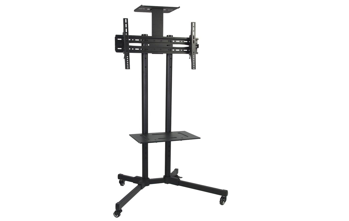 Skill TechDG-60B, Economy Versatile & Compact Tv Cart,Tv Floor Stand, Max.Capacity:50kg/110lbs, Max.VESA: 600x400mm, Black, Tv Cart