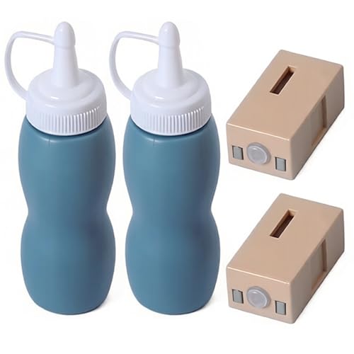 Joygoodta Varita mágica para Burbujas de Niebla, 2 recambios de líquido y 2 atomizadores para máquina de Burbujas, Accesorios portátiles para soplador de para escenarios de Fiestas al Aire Libre