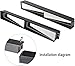 10L0L Universal Golf Cart 4 Panel Mirror for Yamaha EZGO Club Car, Eliminate Blind Spots Wide Angle Rear View Mirror
