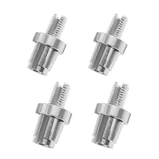 The Lord of the Tools 4 x M7 7 mm Bremshebel-Regler-Schrauben für Mountainbike, Rennrad, MTB, Fahrrad, Kabeleinsteller, Schrauben, Bremsteile, Aluminiumlegierung, silberfarben, M7 x 26,6 x 14,6 mm