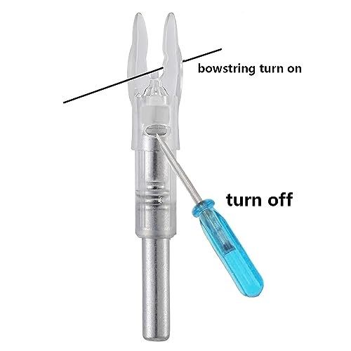 image for KEAUP 12-Pack or 6-Pack S Lighted Nocks for Arrows .244/6.2mm Lighted 