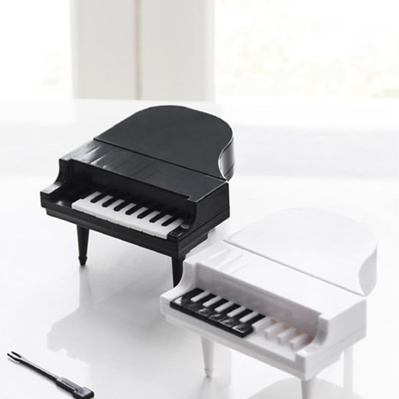 Unomor Set of 2 Piano Shape Plastic Dessert Forks Assorted Color