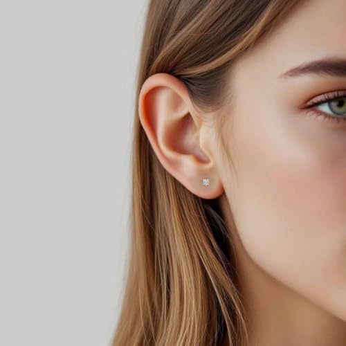 0.12 to 0.40 Carat 4-Prong Set Diamond Stud Earrings in 14K Gold4