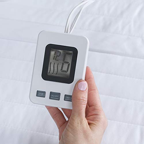Sensorpedic Warming Two Digital Controllers Electric Mattress Pad, King, White #TOP3