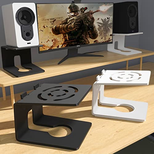 Coppia di supporti per altoparlanti da tavolo con cuscinetti di assorbimento delle vibrazioni, supporta fino a 18,1 kg per una migliore esperienza audio