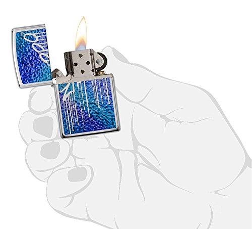 Encendedor Zippo Blue Fusion en Cromo Pulido miniatura 6