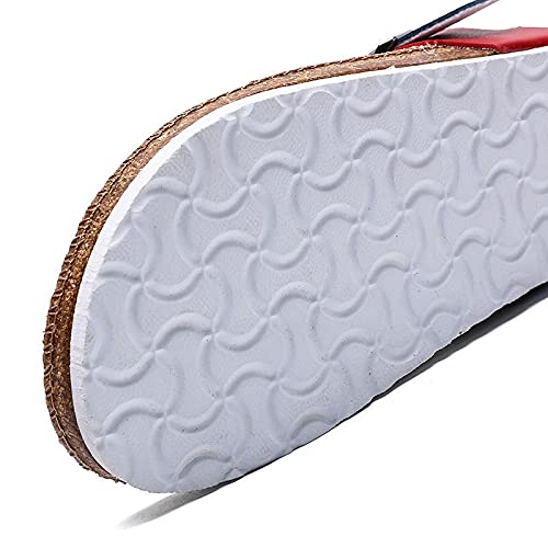 DABEIGOUZTUOXN MENS SLISTERS Gooi flops mannen koe suede lederen unisex schoenen balmy cork strand slippers mannen zomer slippers outdoor slippers mannen antislip - Afbeelding 3
