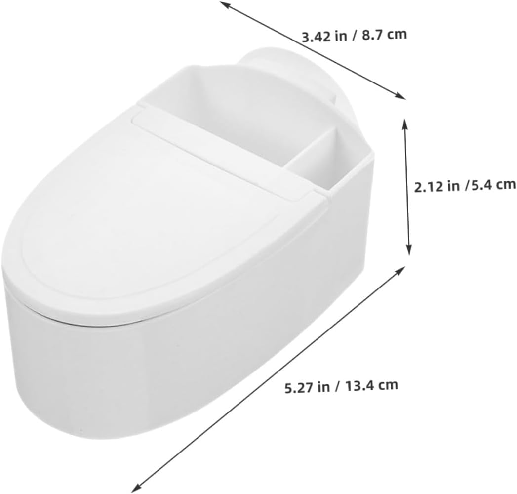 Generic 4 Pcs Wall-mounted Covered Ashtray with Metal Inner Liner Bathroom Use Ash Storage Holder Home Bathroom Smokeless Ashtray Decor
