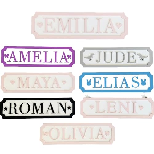 Letrero De Puerta Personalizado For Niños, Letrero Con Nombre De Niño For Puerta, Letrero De Acrílico For Habitación De Niña, Decoración De Pared For Guardería, Letrero Con Nombre For Dormitorio Corta