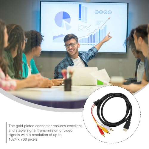 Adaptador de Video a Audio SHINEOFI con Conectores de Oro para HDTV 5