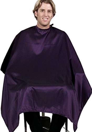BLACK Hair Cutting (USA Made) Salon Barber Cape 50" X 60""BEST In Industry" Buy 12 Get 1 Free + Free Double Dip Brush