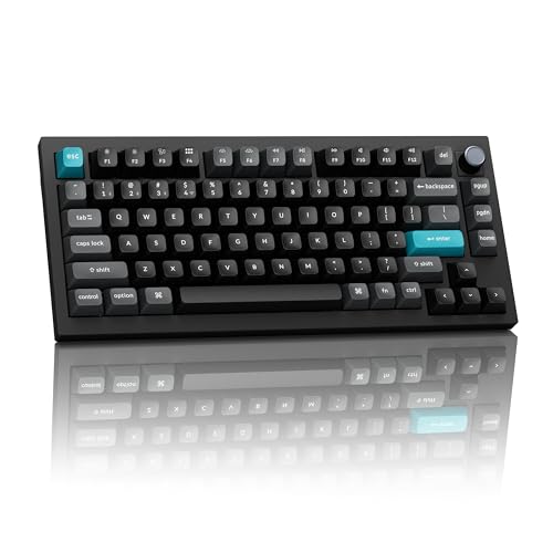 Image of Keychron Q1 Ultra 8K 75% Wireless Mechanical Keyboard, Aluminum Hot-Swappable RGB, Banana Switch, 82 Keys, 600h Battery Life, 2.4GHz /Bluetooth /Wired, ZMK Programmable, Mac Windows Linux - Black
