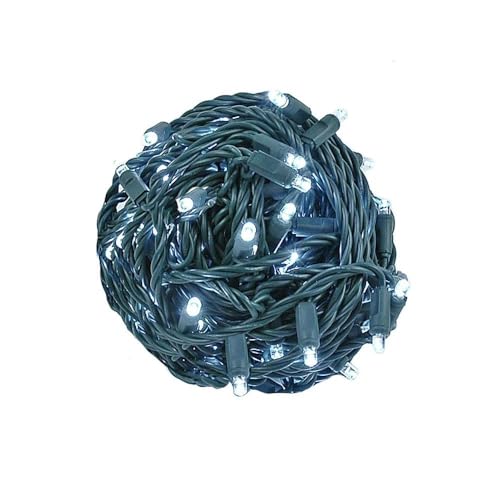 Novelty Lights 50ft 100 LED Coaxial Christmas Mini Lights, Pure