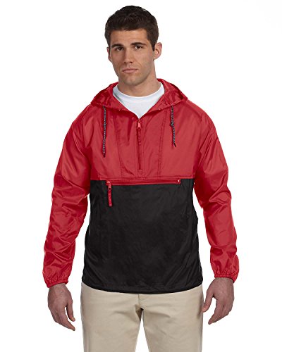 Harriton Packable veste légère coupe-vent nylon pliable homme