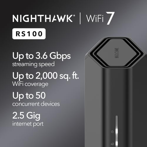image for NETGEAR Nighthawk Dual-Band WiFi 7 Router (RS100) – Security Feature