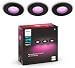 Produktbild Philips Hue White & Color Ambiance Xamento 3er Deckenspot 3x230lm, schwarz, bis zu 16 Mio. Farben, dimmbar, steuerbar via App, kompatibel mit Amazon Alexa (Echo, Echo Dot)