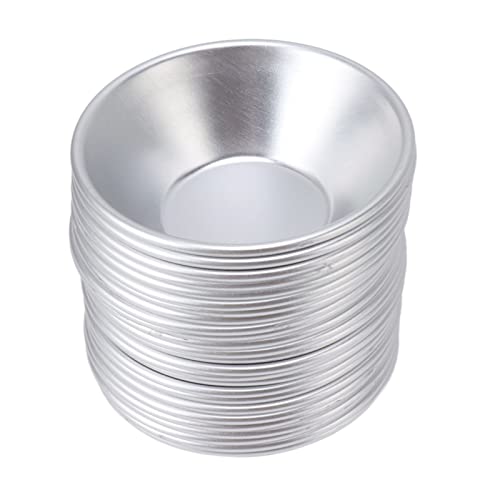 Moules ¨¤aux ?ufs en Aluminium, 25 Pi¨¨ces, Petite, en ¨¦tain, Mini Cupcake, Muffin, Biscuits, Tasses de Cuisson pour la Cuisson
