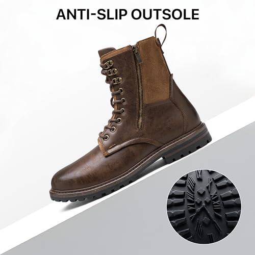 Image of JOUSEN Boots for Men Leather Casual Dress Shoes combat Boots men